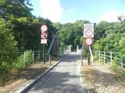 Beginning of Whorlton Suspension Bridge, Whorlton, Teesdale July 2016